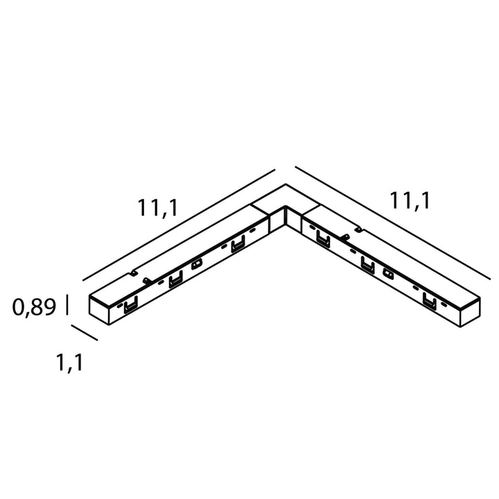 Conector 90° sina aplicata MAXLIGHT NA0003 Micro11