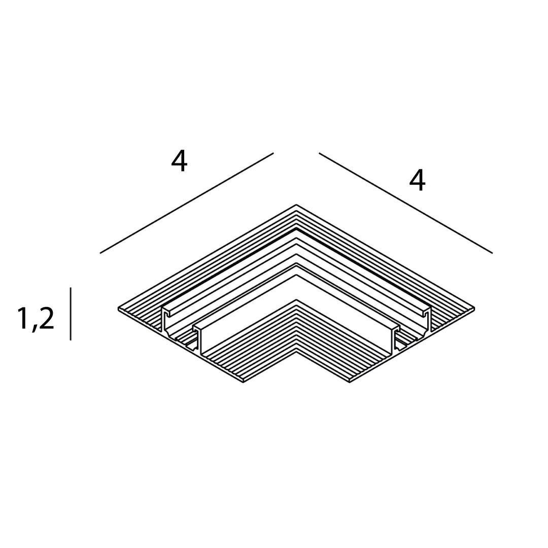 Conector 90° pentru sina aplicata MAXLIGHT NT0003 Micro11