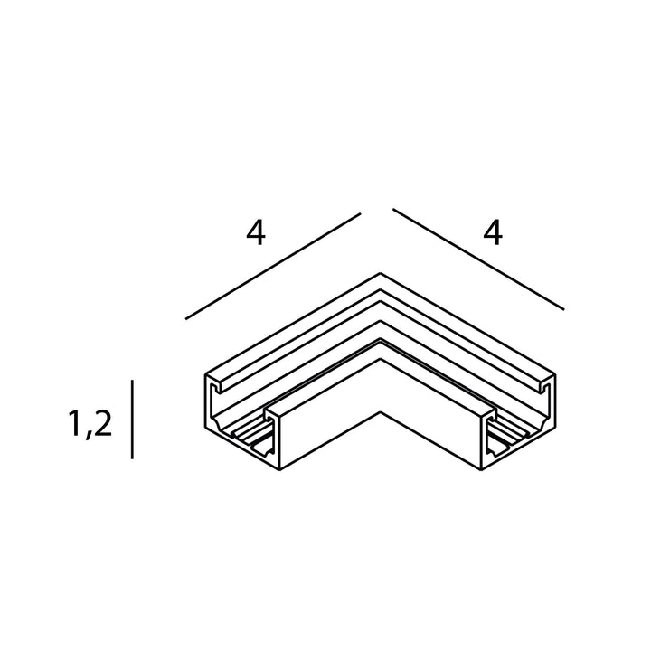 Conector de colt aplicat 90° MAXLIGHT NT0008 Micro11