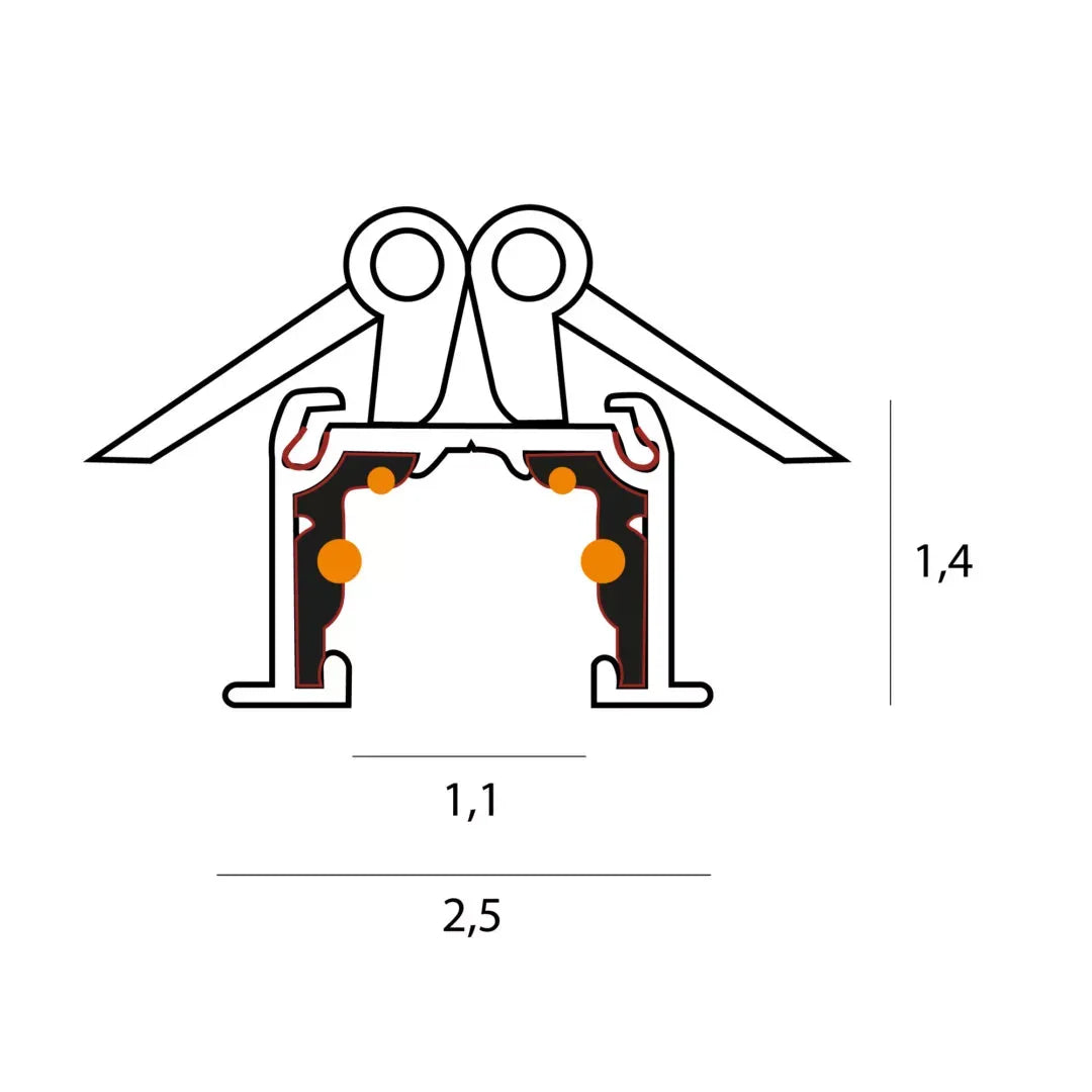 Sina incastrata 200 cm MAXLIGHT NT0012 Micro11
