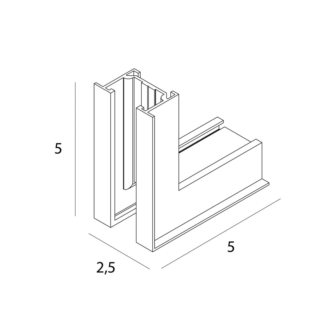 Conector de colt exterior incastrat MAXLIGHT NT0015 Micro11
