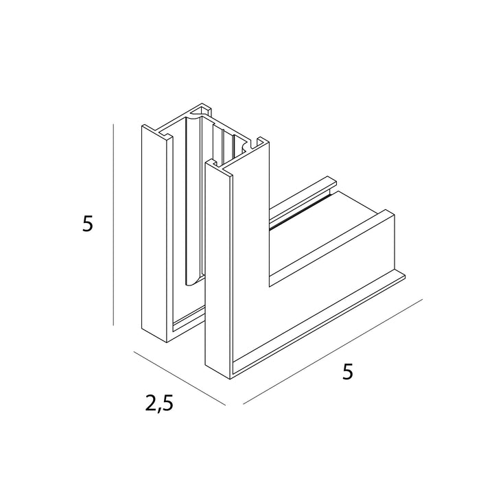 Conector de colt exterior incastrat MAXLIGHT NT0015 Micro11