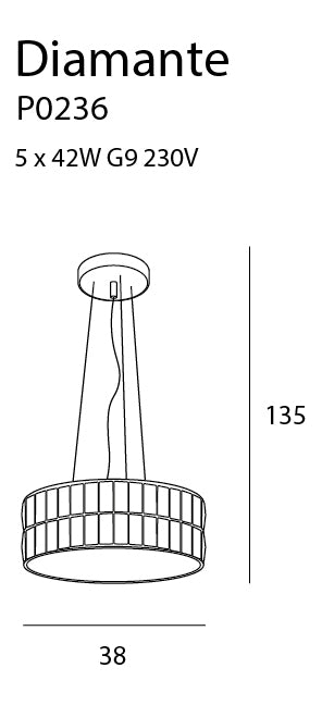 Candelabru Diamante diametru 38 Cm Maxlight P0236