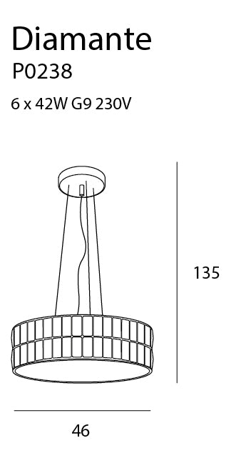 Candelabru Diamante diametru 46 Cm Maxlight P0238