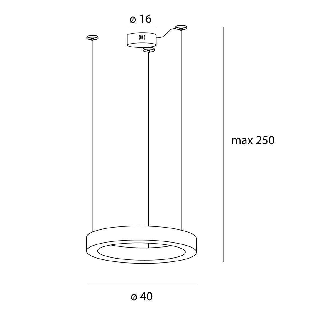 Lustra suspendata LUXURY 40 CM aurie dimabila Maxlight P0377D