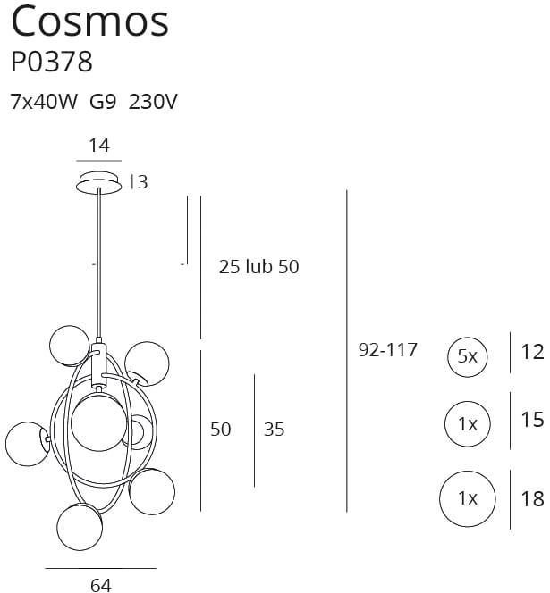 Lustra Cosmos Maxlight P0378