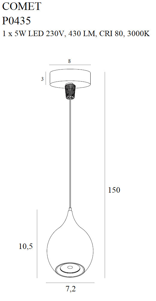 Pendul Comet Drop Maxlight P0435