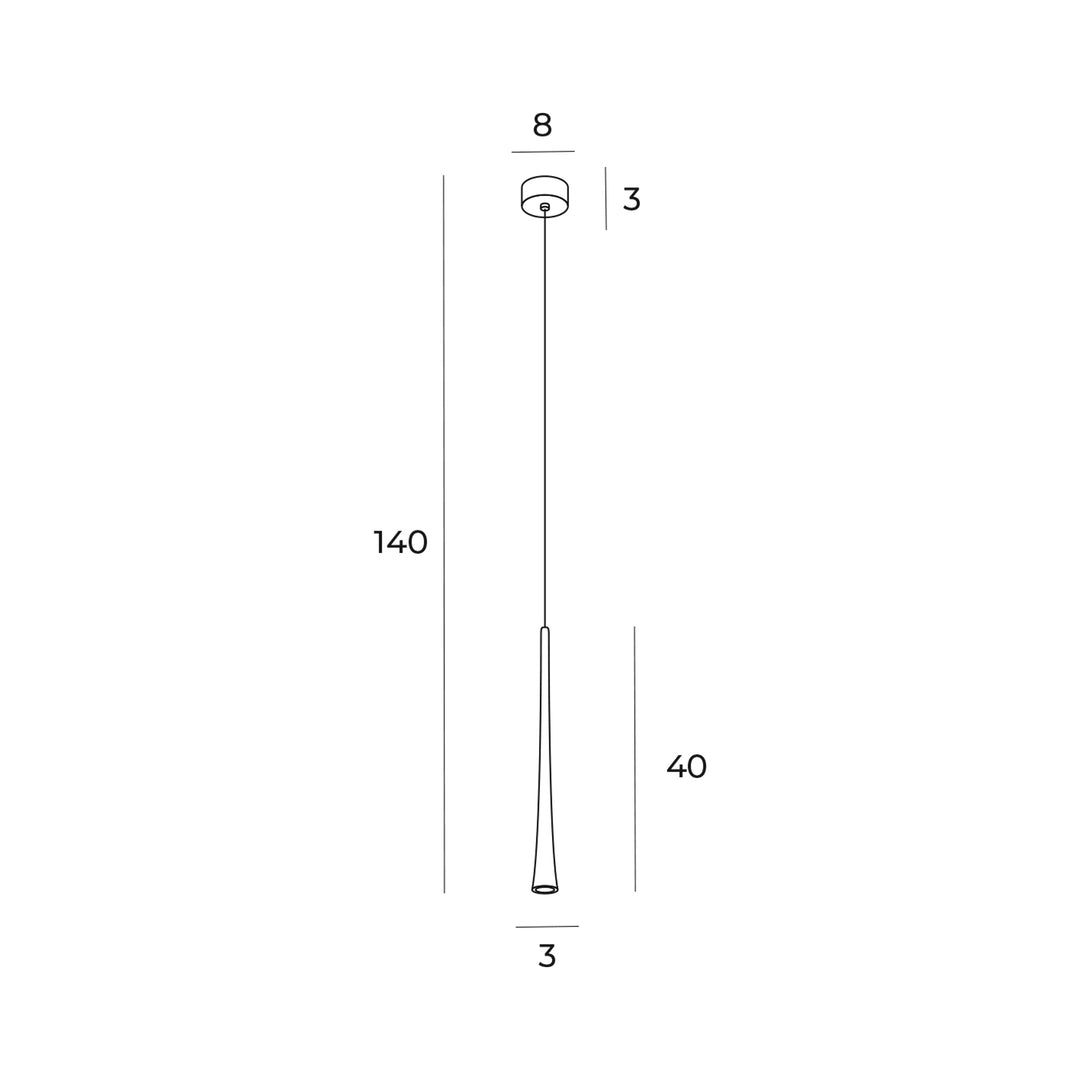 Pendul Coffee auriu 140 cm Maxlight P0484