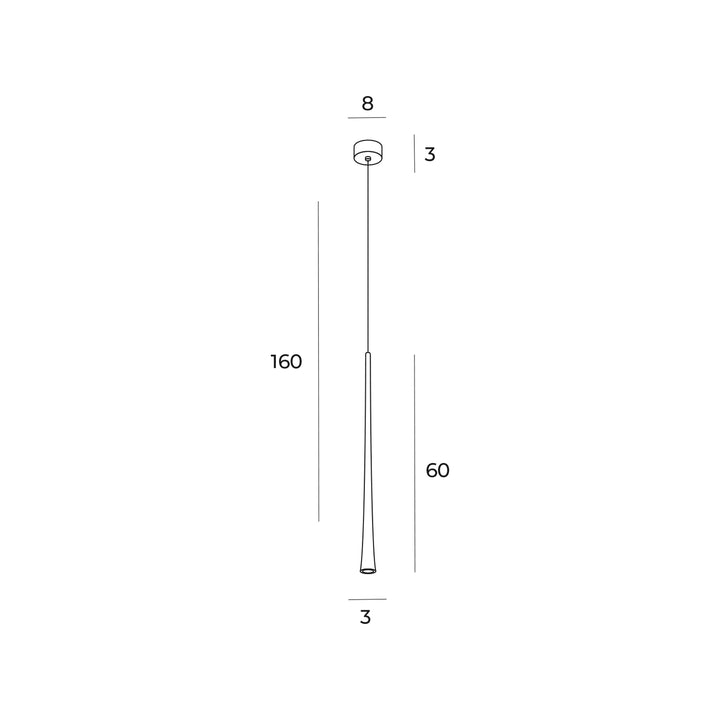 Pendul Coffee auriu 160 cm Maxlight P0485