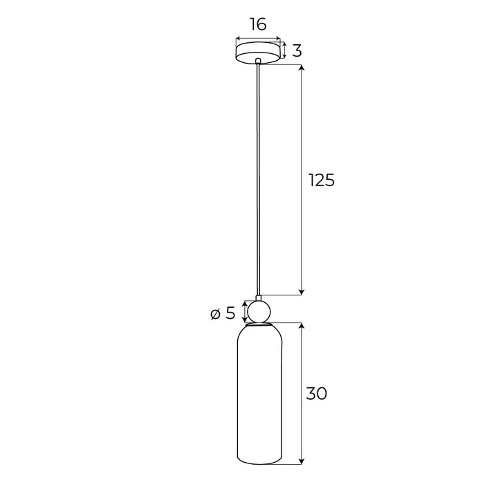 Pendul cu sticla fumurie Campanila Maxlight P0511