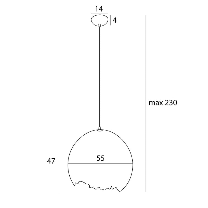 Lustra cu abajur din hartie Nest P0539 by Maxlight