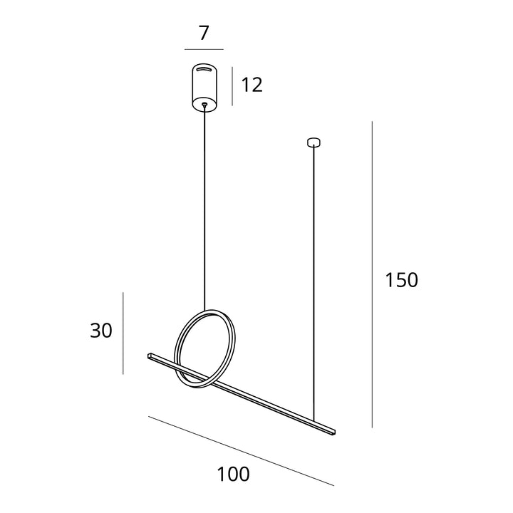 Lustra suspendata LOZANNA 18W bronz periat dimabila Maxlight P0570D