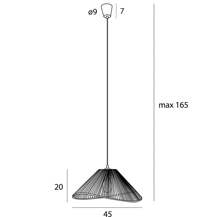 Pendul Amalfi I negru Maxlight P0579