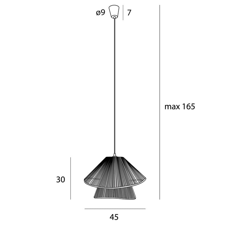 Pendul Amalfi Ii neagra Maxlight P0580