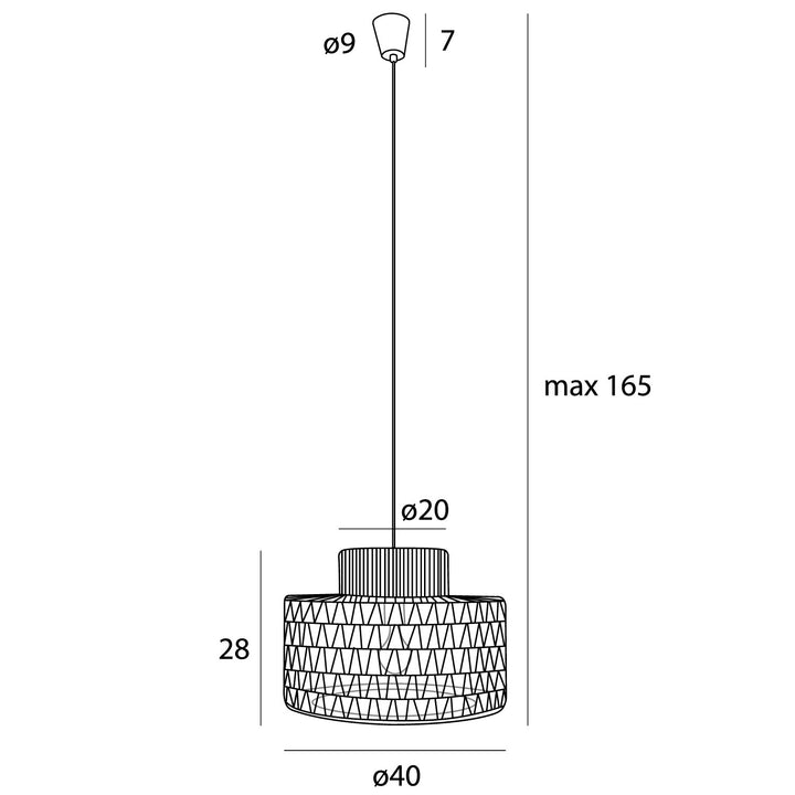 Pendul din materiale naturale Raffle Maxlight P0587