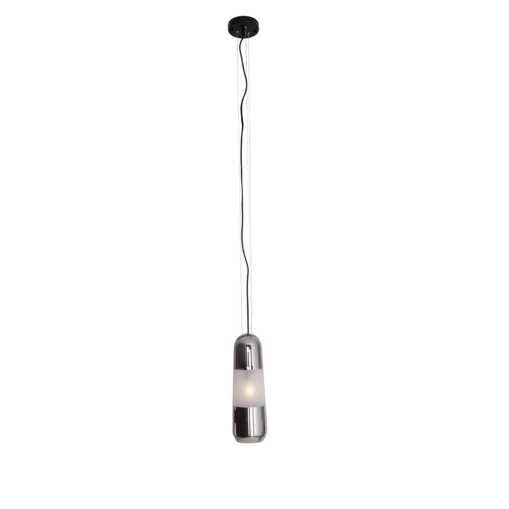 Pendul cu metal lustruit si sticla Mauri P0590 by Maxlight