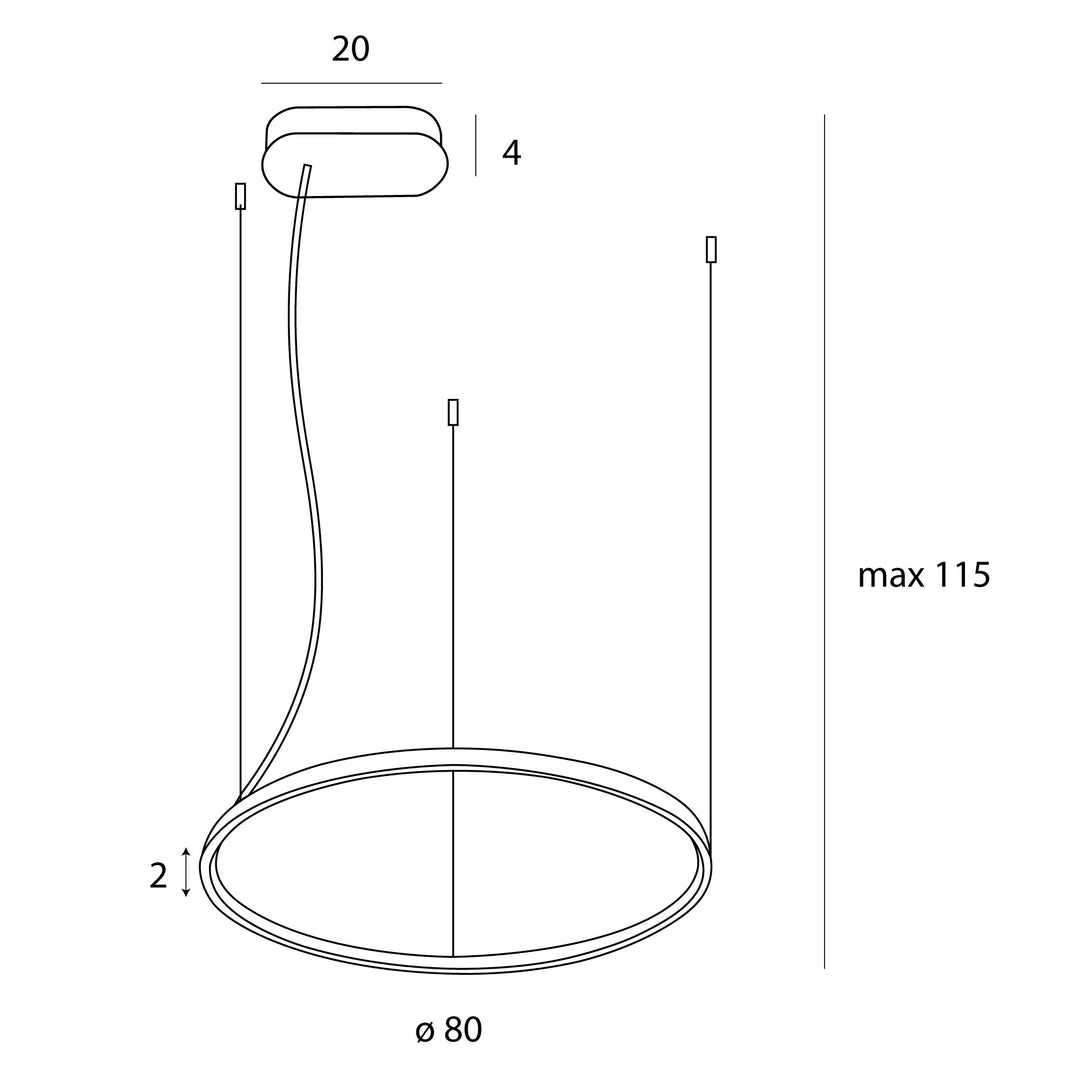 Lustra suspendata VISUAL 28W Alba MAXLIGHT P0657