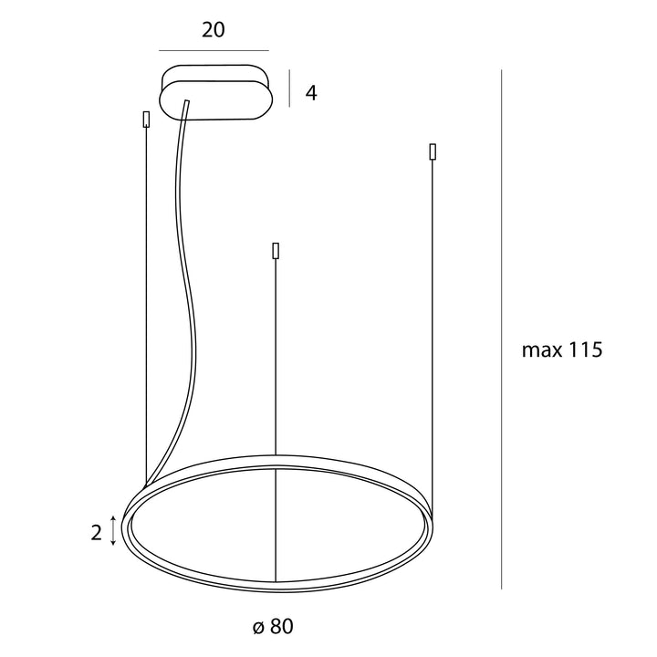 Lustra suspendata VISUAL 28W Negru MAXLIGHT P0658