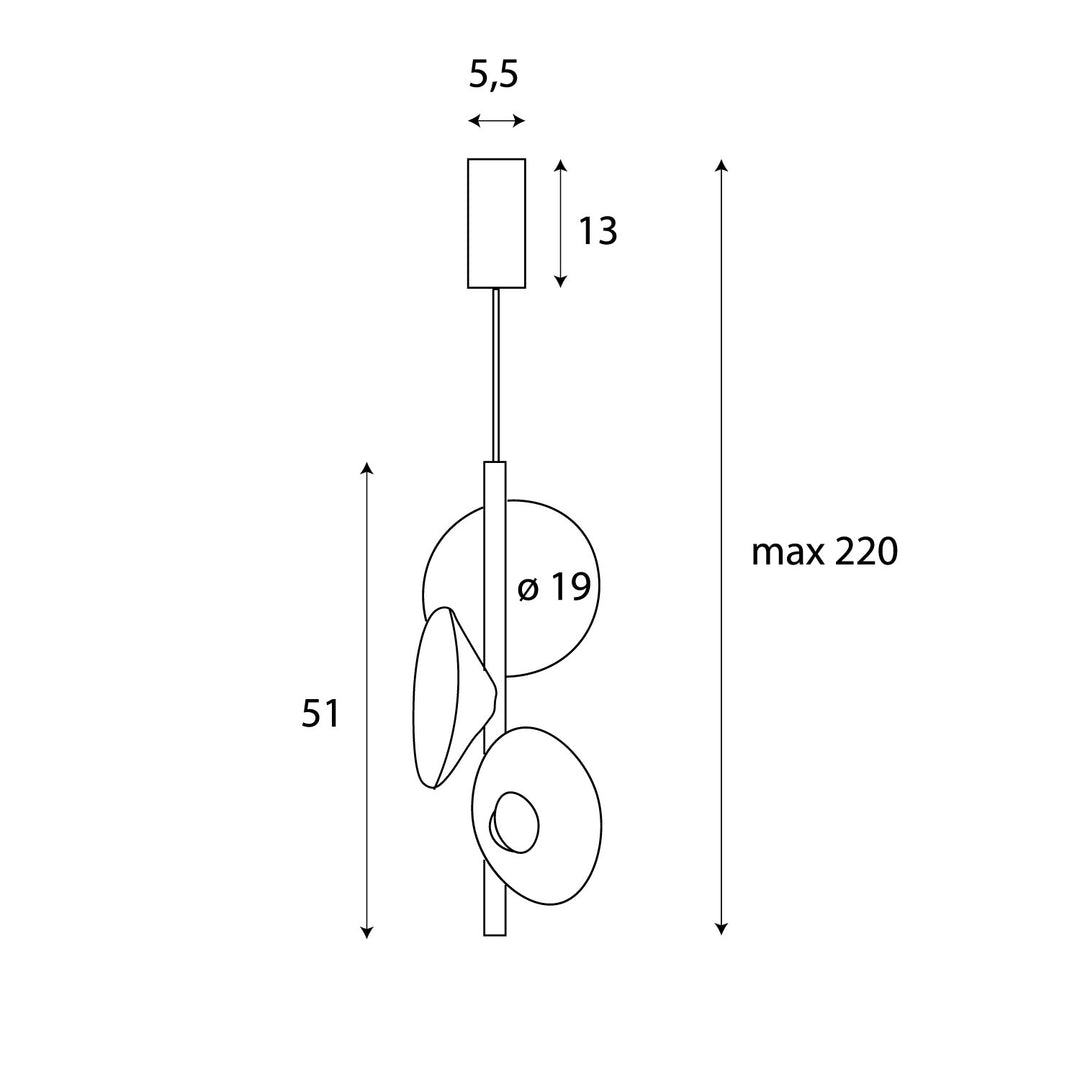 Pendul Puro negru cu gri Maxlight P0562