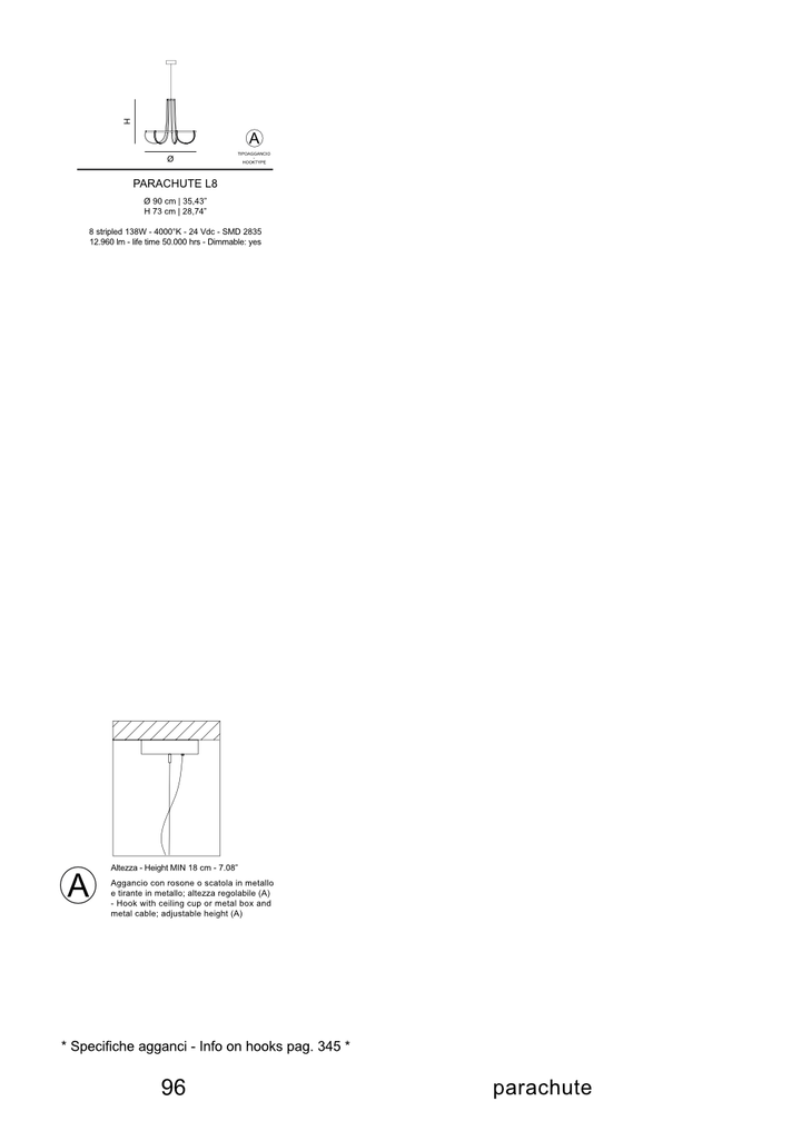 Candelabru Parachute L8 by Twenty Brand Design