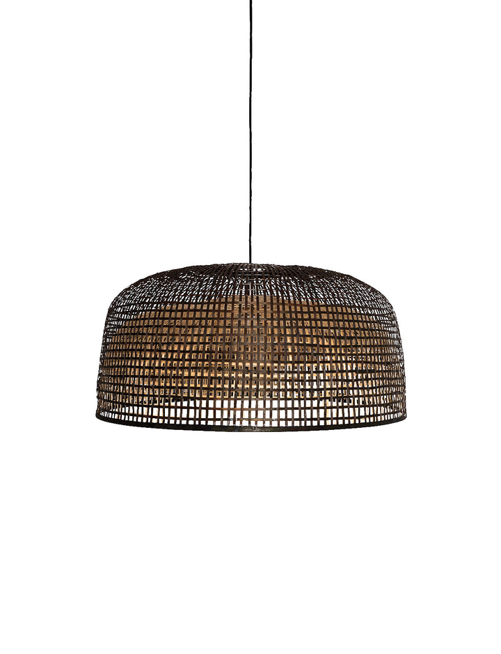 Lustra cu abajur din bambus Doppio Grid by Ay illuminate