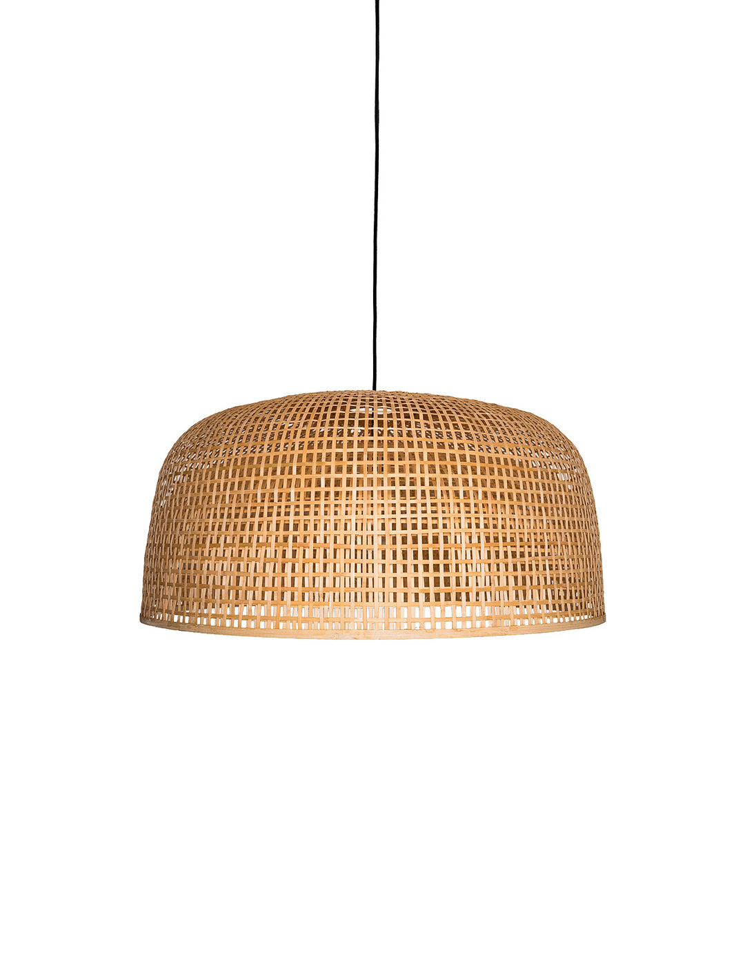 Lustra cu abajur din bambus Doppio Grid by Ay illuminate