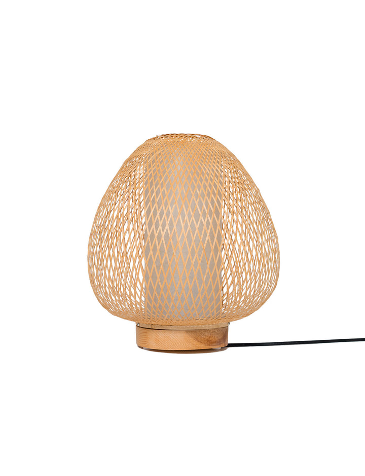 Lampa de masa din bambus impletit Twiggy Egg by Ay illuminate