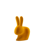 Scaun in forma de iepure pentru copii cu finisaj catifelat Rabbit by Qeeboo