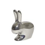 Scaun in forma de iepure cu finisaj metalic Rabbit by Qeeboo