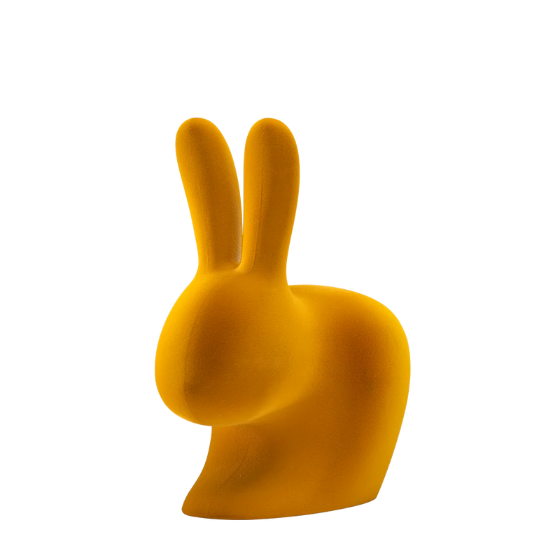 Scaun in forma de iepure cu finisaj catifelat Rabbit by Qeeboo