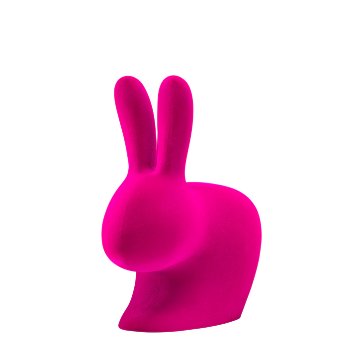 Scaun in forma de iepure cu finisaj catifelat Rabbit by Qeeboo