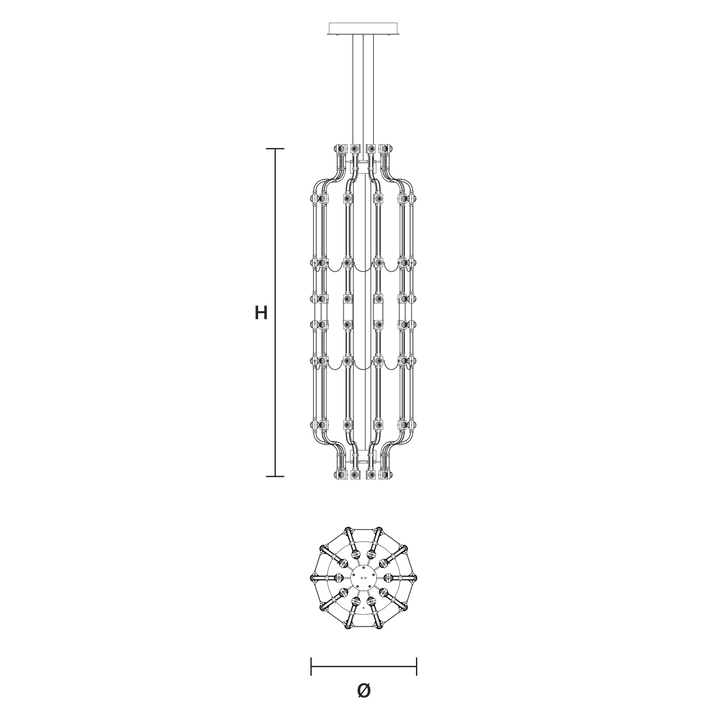 Candelabru customizabil RAQAM M6 BASIC BATCH A MODULO 6X20