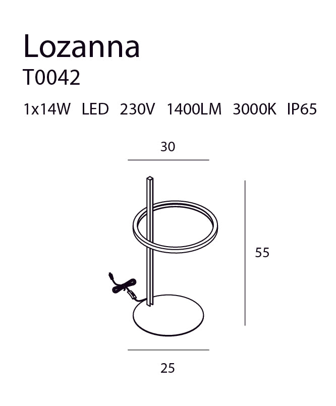 Lampa de birou  aurie LOZANNA 14W Maxlight T0042