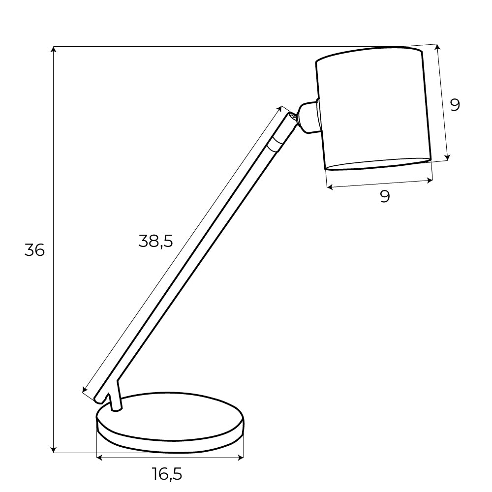 Lampa de masa alba Laxer Maxlight T0052