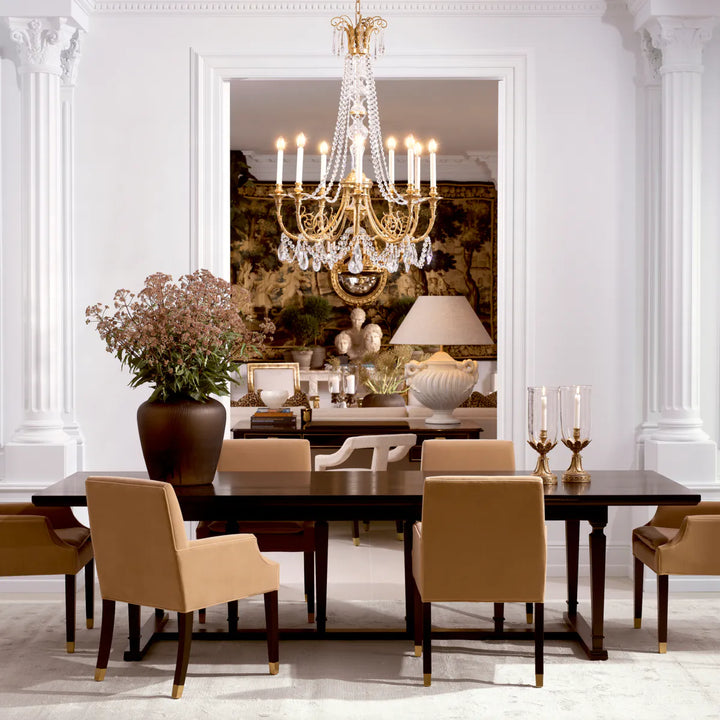 Scaun de dining Clayton cu tapițerie Morris Merino Camel by Eichholtz