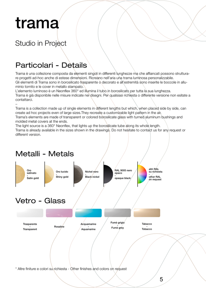Aplica de perete liniara Trama by Twenty Brand Design