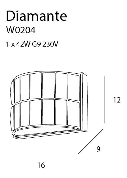 Aplica de perete Diamante Maxlight W0204