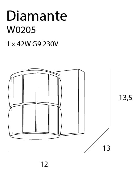 Aplica de perete Diamante Maxlight W0205