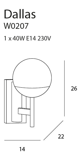 Aplica de perete Dallas Maxlight W0207