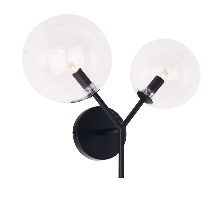 Aplica de perete cu doua globuri neagra Lollipop Maxlight W0277