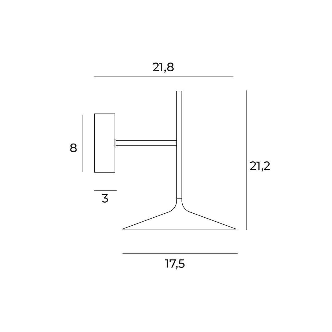 Aplica de perete Hana aurie Maxlight W0304