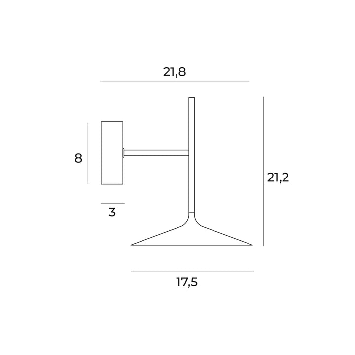 Aplica de perete Hana aurie Maxlight W0304