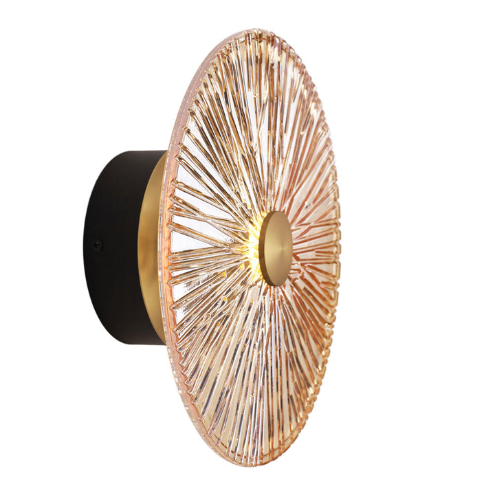 Aplica de perete cu disc din sticla striata Allure 1L by Maxlight