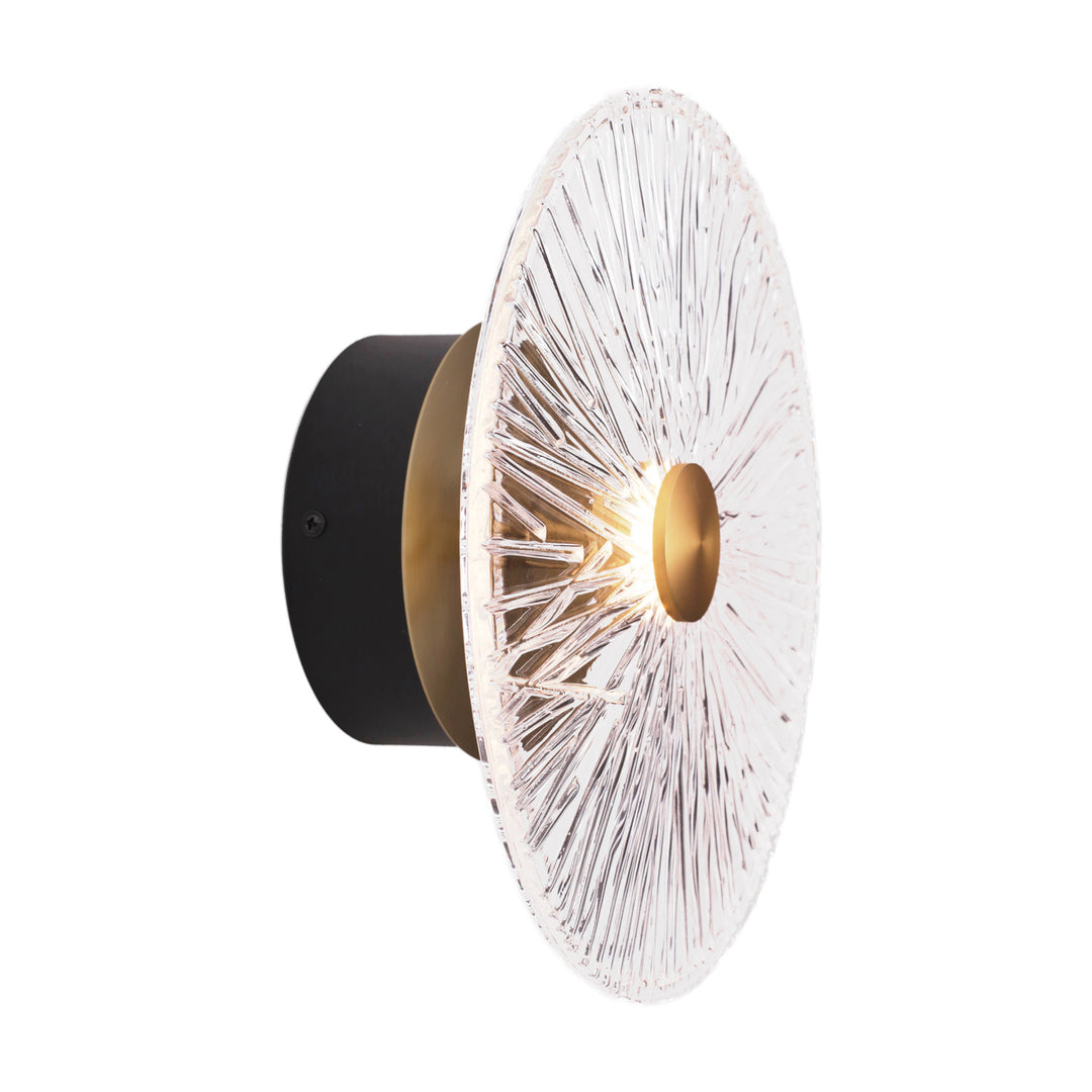 Aplica de perete cu disc din sticla striata Allure 1L by Maxlight