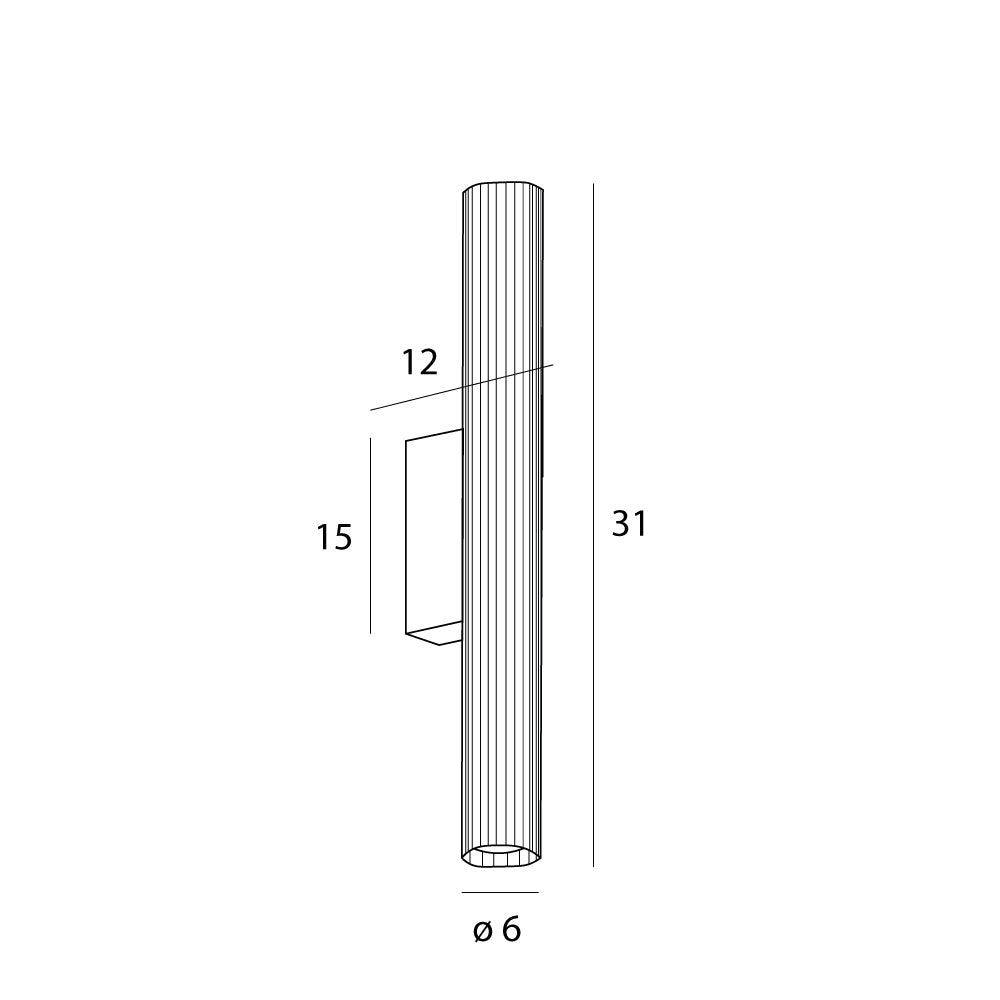 Aplica de perete Fayette 31cm 6w Ip44 3000k aurie Maxlight W0364