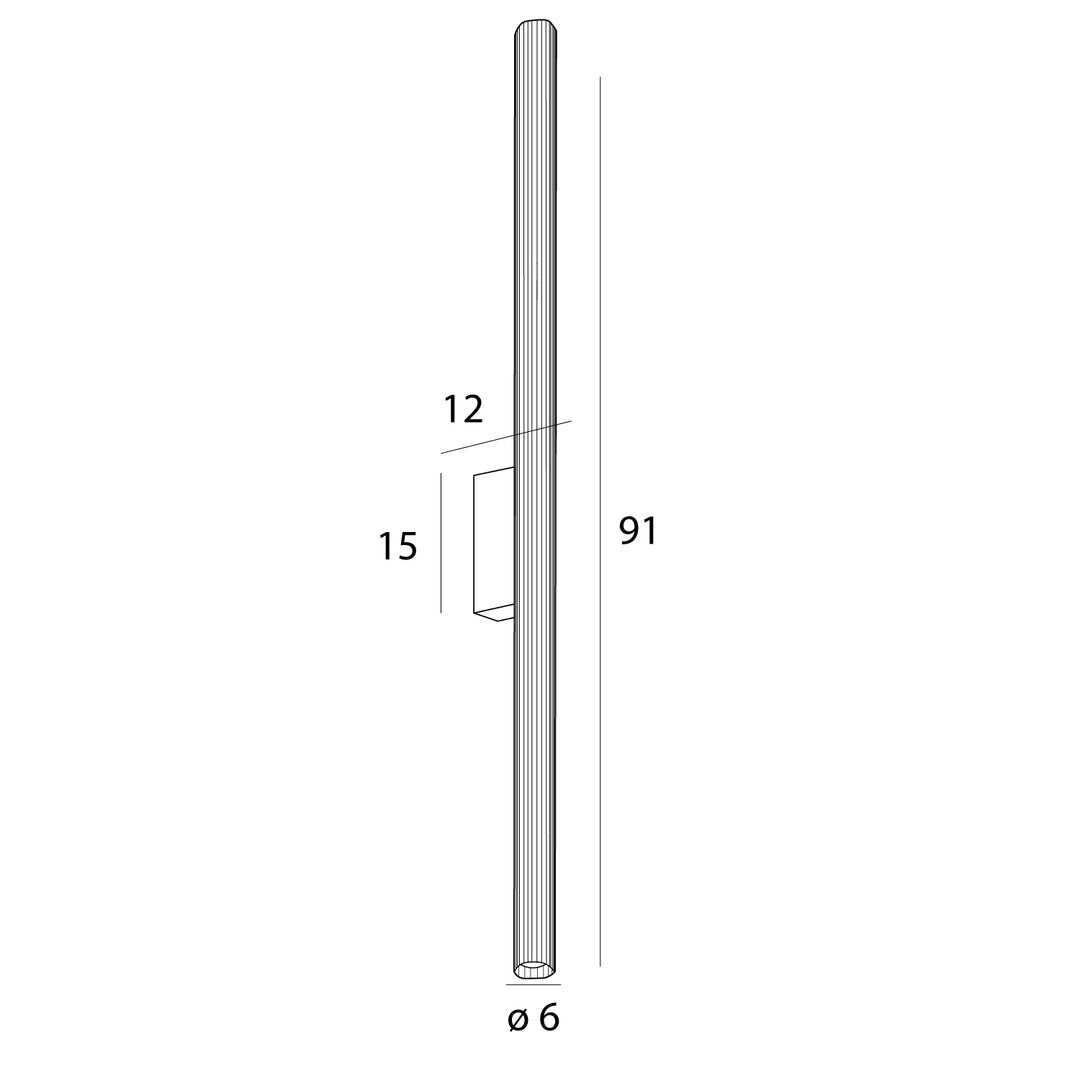 Aplica de perete Fayette 91cm 18w Ip44 3000k aurie Maxlight W0368