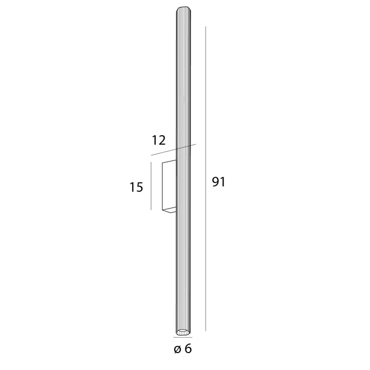 Aplica de perete Fayette 91cm 18w Ip44 3000k aurie Maxlight W0368