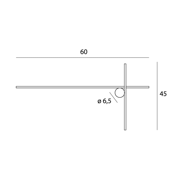 Aplica de perete liniara Arne 60cm 10w Ip44 3000k Maxlight W0369