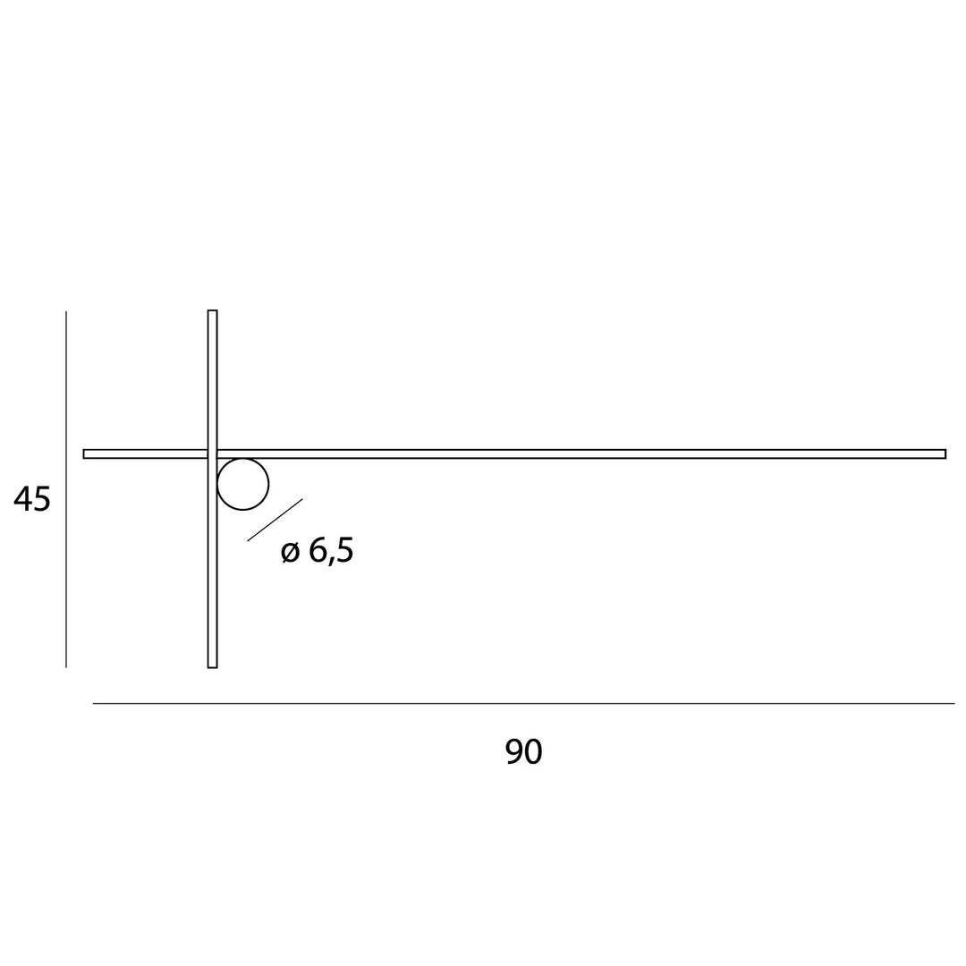 Aplica de perete liniara Arne 90cm 15w Ip44 3000k Maxlight W0370