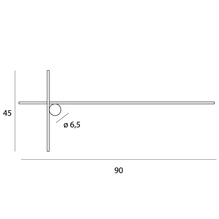 Aplica de perete liniara Arne 90cm 15w Ip44 3000k Maxlight W0370